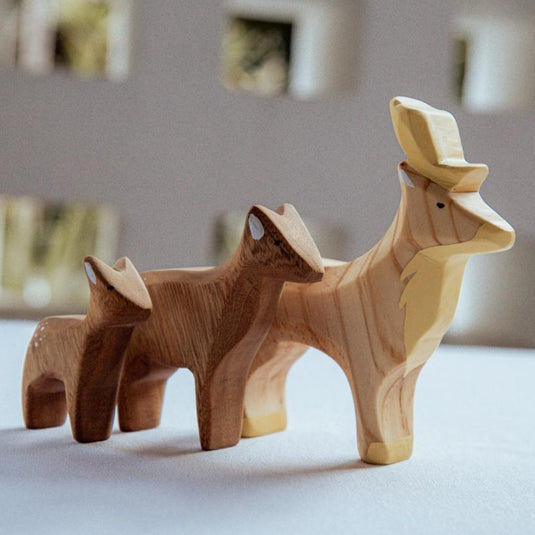 Familia de Venados en Madera