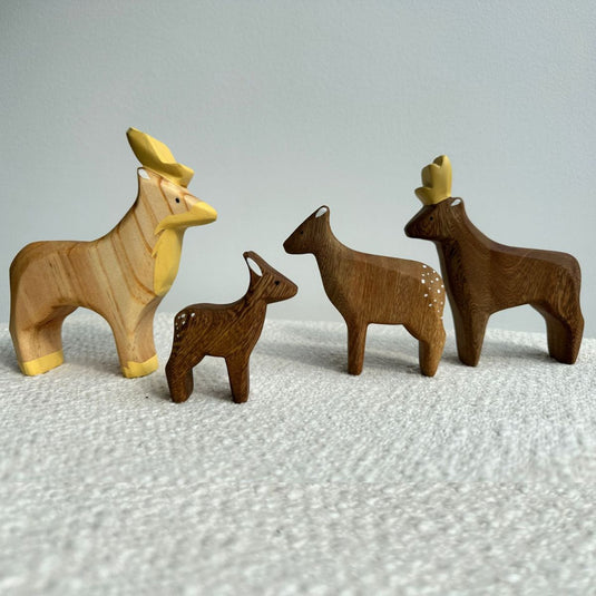 Familia de Venados en Madera